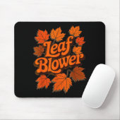 Funny Leaf Blower Fall Autumn Costume Matching Out Mousepad (Mit Mouse)