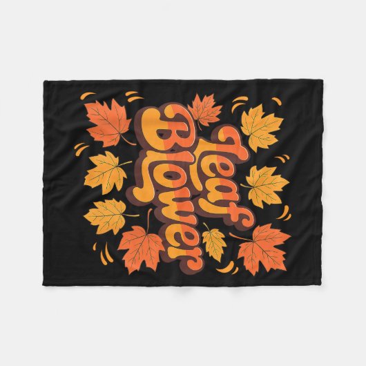 Funny Leaf Blower Fall Costume Couple Halloween Ma Fleecedecke (Vorderseite (Horizontal))