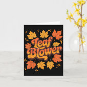 Funny Leaf Blower Fall Costume Couple Halloween Ma Karte (Gelbe Blume)