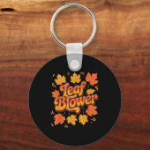 Funny Leaf Blower Fall Costume Couple Halloween Ma Schlüsselanhänger (Vorderseite)