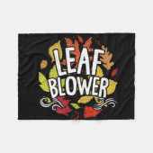 Funny Leaf Blower Fall Costume Couple Women Mens Fleecedecke (Vorderseite (Horizontal))