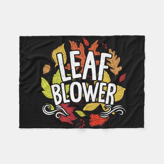 Funny Leaf Blower Fall Costume Couple Women Mens Fleecedecke (Vorderseite (Horizontal))