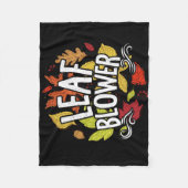 Funny Leaf Blower Fall Costume Couple Women Mens Fleecedecke (Vorderseite)