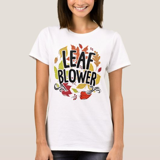 Funny Leaf Blower Fall Costume Couple Women Mens T-Shirt (Vorderseite)