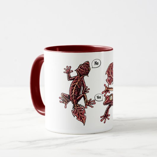 Funny Leaf schwänzte Geckos Tasse (Vorderseite Links)