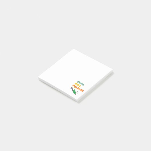 Funny Leaping Pickle Sorry Can't Pickleball Post-it Klebezettel (angewinkelt)