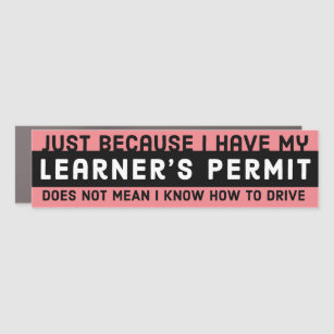 Funny Learner's Permit Student Treiber Auto Magnet
