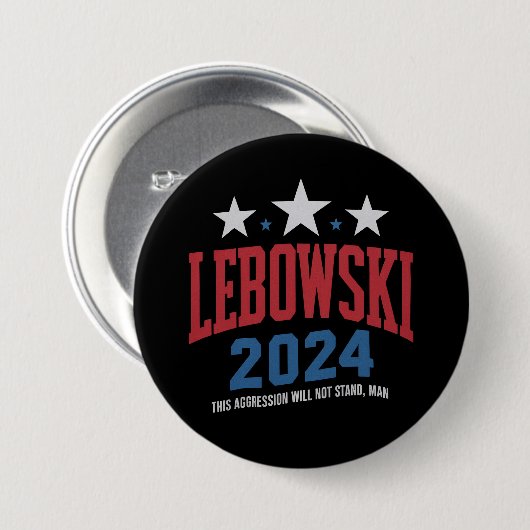 Funny Lebowski - Wahl 2024 Button (Vorne & Hinten)