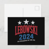 Funny Lebowski - Wahl 2024 Postkarte (Vorne/Hinten)