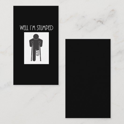 Funny Leg Amputation Erholung Amputive Visitenkarte (Vorne/Hinten)