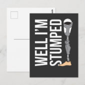 Funny Leg Amputee Prothese Spaß Postkarte (Vorne/Hinten)