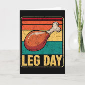 Funny Leg Day Costume Turkey Day Pilgrim Thanksgiv Karte (Vorderseite)