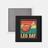 Funny Leg Day Costume Turkey Day Pilgrim Thanksgiv Magnet (Vorderseite/Rückseite)