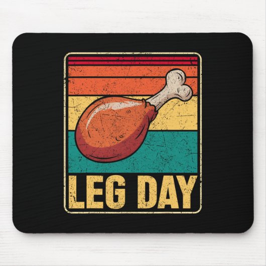 Funny Leg Day Costume Turkey Day Pilgrim Thanksgiv Mousepad (Vorne)
