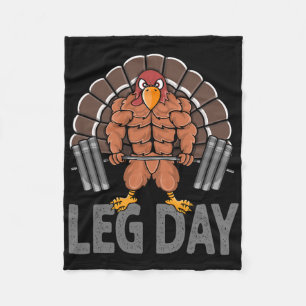 Funny Leg Day Erntedank Türkei Todesopfer Fleecedecke