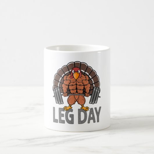 Funny Leg Day Erntedank Türkei Todesopfer Kaffeetasse (Mittel)