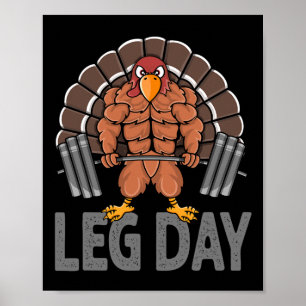 Funny Leg Day Erntedank Türkei Todesopfer Poster