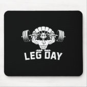Funny Leg Day Thanksgiving Turkey Deadlifting Dead Mousepad (Vorne)