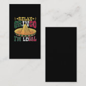 Funny Legal Mexico American Citizen Mexico Spaß Visitenkarte (Vorne/Hinten)