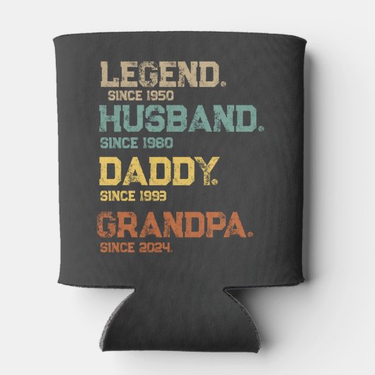 Funny Legend Husband Daddy Grandpa Custom-Geschenk Dosenkühler (Rückseite)