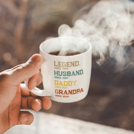 Funny Legend Husband Daddy Grandpa Custom-Geschenk Kaffeetasse