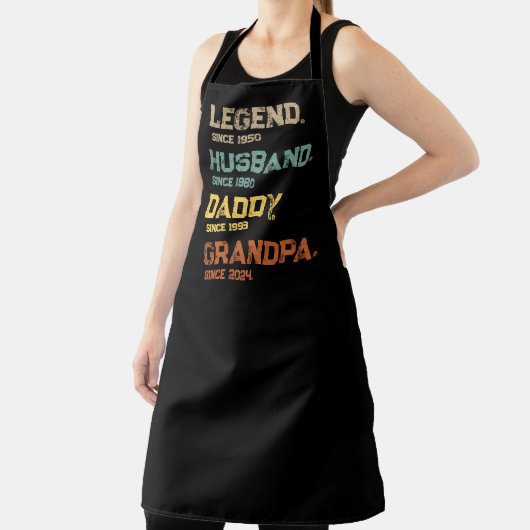 Funny Legend Husband Daddy Grandpa Custom-Geschenk Schürze (InSitu)