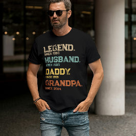 Funny Legend Husband Daddy Grandpa Custom-Geschenk T-Shirt