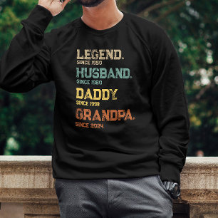 Funny Legend Husband Daddy Grandpa Custom-Geschenk Tri-Blend Shirt