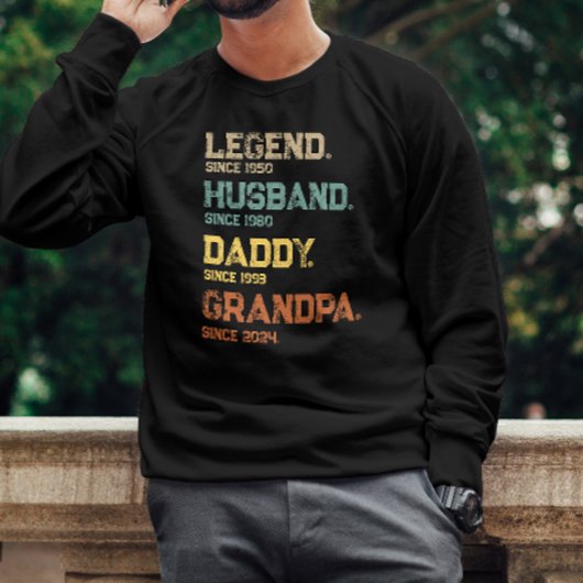 Funny Legend Husband Daddy Grandpa Custom-Geschenk Tri-Blend Shirt