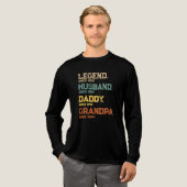 Funny Legend Husband Daddy Grandpa Custom-Geschenk Tri-Blend Shirt (Volle Vorderseite)