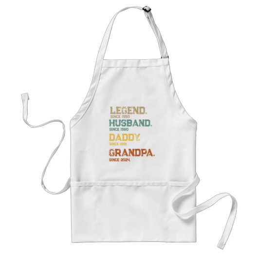Funny Legend Husband Daddy Grandpa Custom Schürze (Vorne)