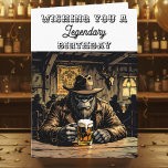 Funny Legendary Bigfoot Birthday Karte<br><div class="desc">Ich wünsche ihm einen guten Geburtstag mit dieser lustigen Bigfoot Geburtstagskarte. Ein Land-und Western-Bar mit einem Sasquatch trinken ein gestochen Bier wünschen Ihnen einen legendären Geburtstag.</div>
