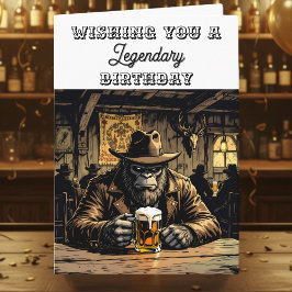 Funny Legendary Bigfoot Birthday Karte
