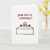 Funny Legendary Rizz Card Karte (Gelbe Blume)