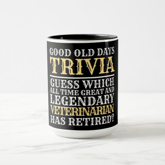 Funny Legendary Veterinary Rtirement T - Shirt Mu Tasse (Zentrum)
