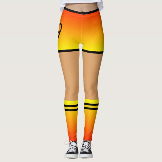 Funny Leggings mit Imitaten Shorts Socken (Vorderseite)