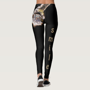 Funny Leggings mit Playful Ostrich - Lächeln