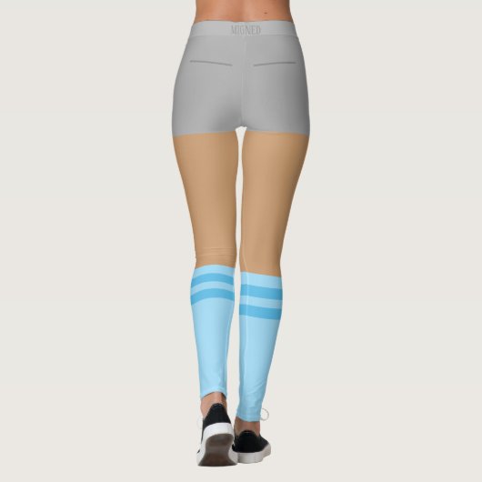 Funny Leggings Sport mit Imitaten Socken und Short (Rückseite)