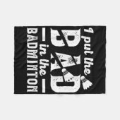 Funny legte das Schlechte in Badminton _ Shuttle B Fleecedecke (Vorderseite (Horizontal))