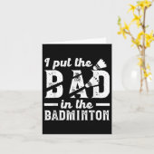 Funny legte das Schlechte in Badminton _ Shuttle B Karte (Gelbe Blume)