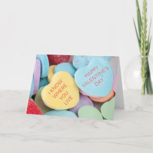 Funny lehnte Candy Hearts Valentine's Day Card ab Feiertagskarte