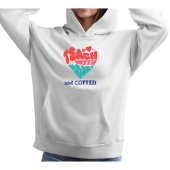 Funny'' LEHRE MIT HERZ und KAFFEE'' Blau/Rot Hoodie