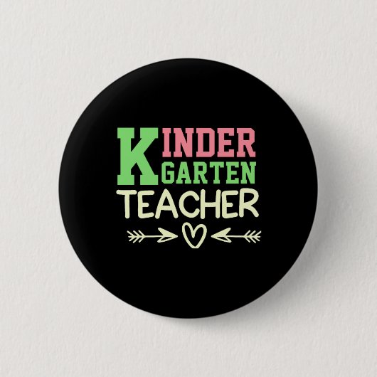 FUNNY LEHRER KINDERGARTEN-KLASSE 2024 BUTTON (Vorderseite)