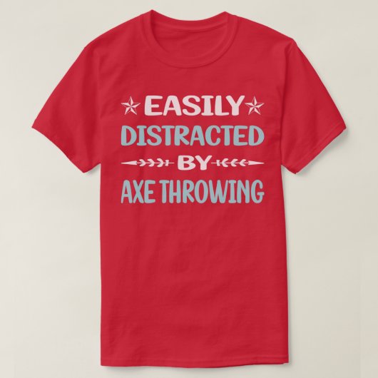 Funny leicht abgelenkt Ax Throwing T-Shirt (Design vorne)