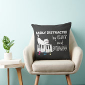 Funny leicht abgelenkt von Cat und Piano Musiker Kissen (Stuhl )