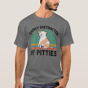 Funny leicht abgelenkt von Pitties American Pitbul T-Shirt