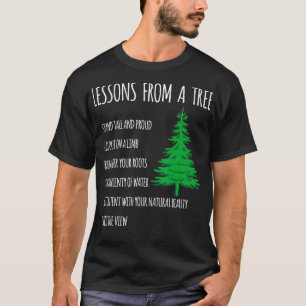 Funny Lektionen aus Tree Inspiration Motivierend T-Shirt