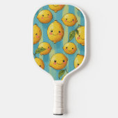 Funny Lemon Faces Pickleball Schläger (Rückseite)
