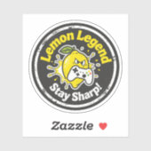 Funny Lemon Gamer "Lemon Legend" & "Bleibe Sharp!" Aufkleber (Blatt)