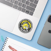 Funny Lemon Gamer "Lemon Legend" & "Bleibe Sharp!" Aufkleber (Laptop mit iPhone)